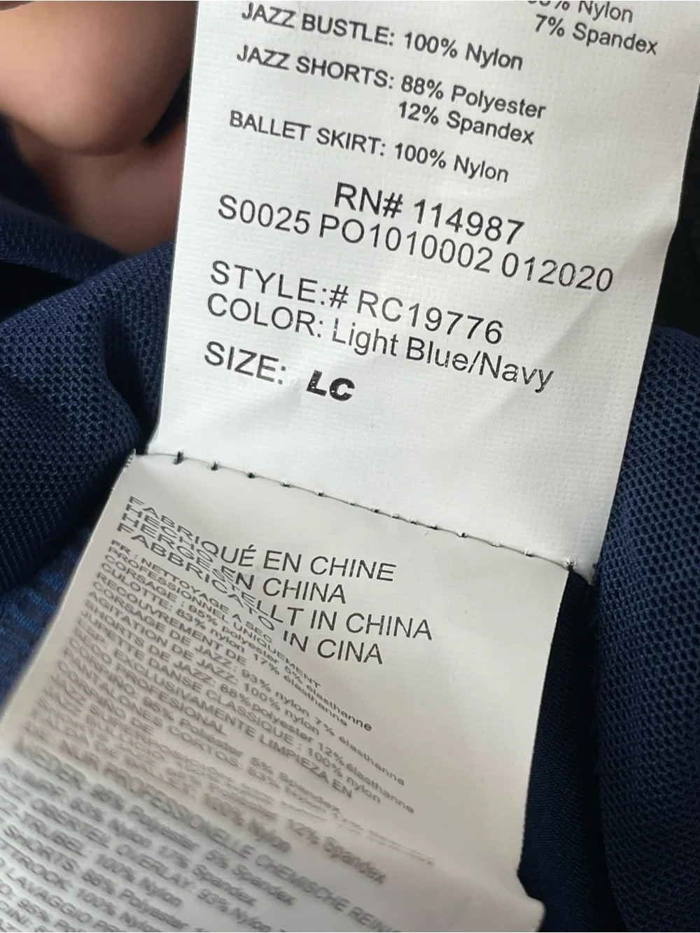 Revolution Navy Tulle Dance Tutu Dress Size LC